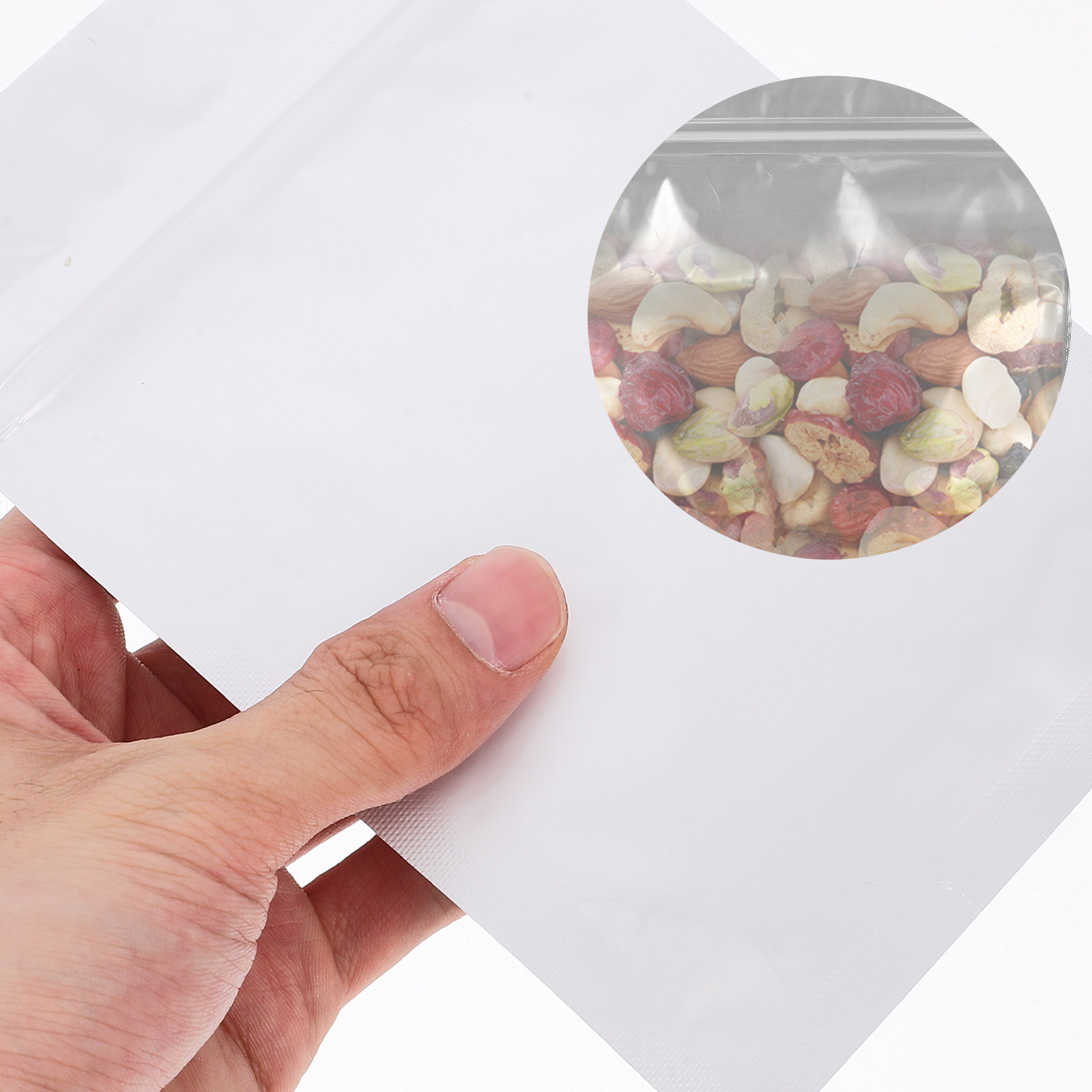 Food Snacks In Usa - 50 Stück Luftdichte Wiederverschließbare Beutel Lebensmittelaufbewahrungsbeutel