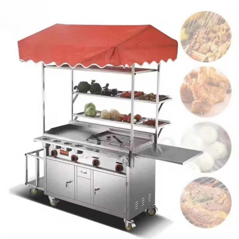Food Snacks Catering - Mobiler Imbisswagen aus Edelstahl für Eiscreme