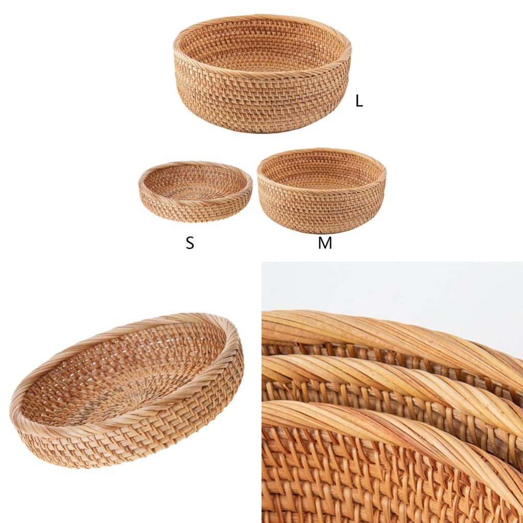 Food Snacks For Picnic - Handgefertigte Wohnzimmer-Snack-Obstschale, Gemüsekorb, Korbgeflecht, Picknick-Tablett, Lebensmittel
