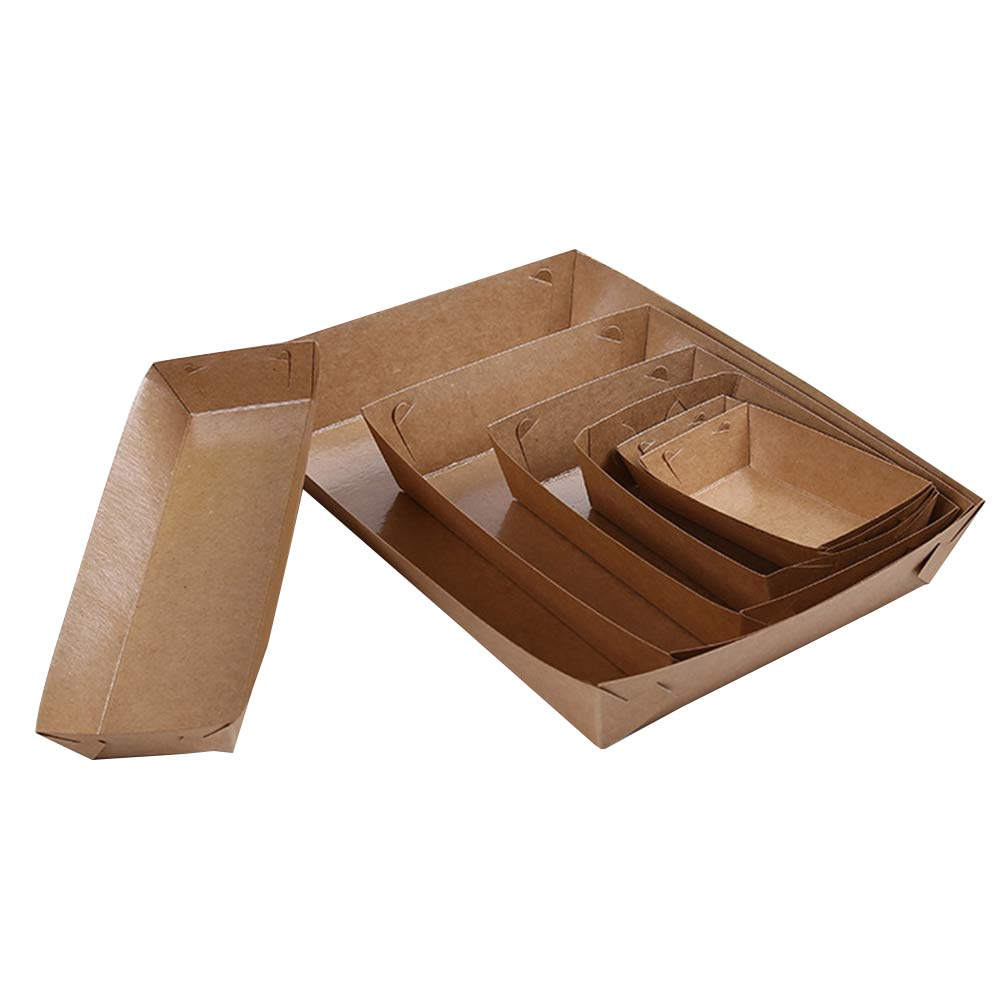Food Snacks For Picnic - 30 Stück Einweg-Bootsförmige Verpackungsboxen, Serviertablett für