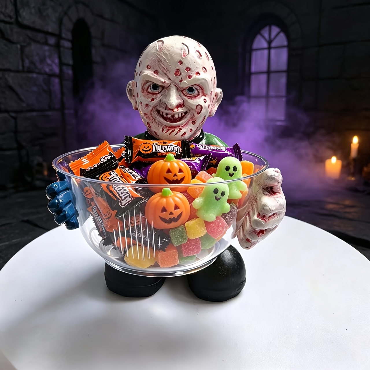 Zombie Snacks - Zombie-Figur Süßigkeitenschale aus Kunstharz, Horror-Heimdekoration für