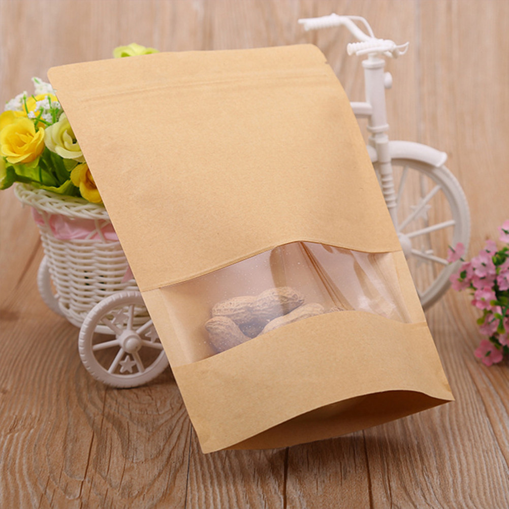 Food Snacks In Usa - 50 Stück Kraftpapier-Beutel mit Reißverschluss und