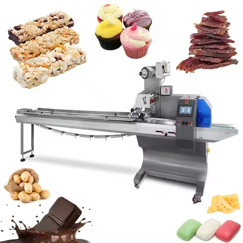 Food Snacks In Usa - Automatische Kissenverpackungsmaschine für Weiche Zuckerwatte-Snacks -