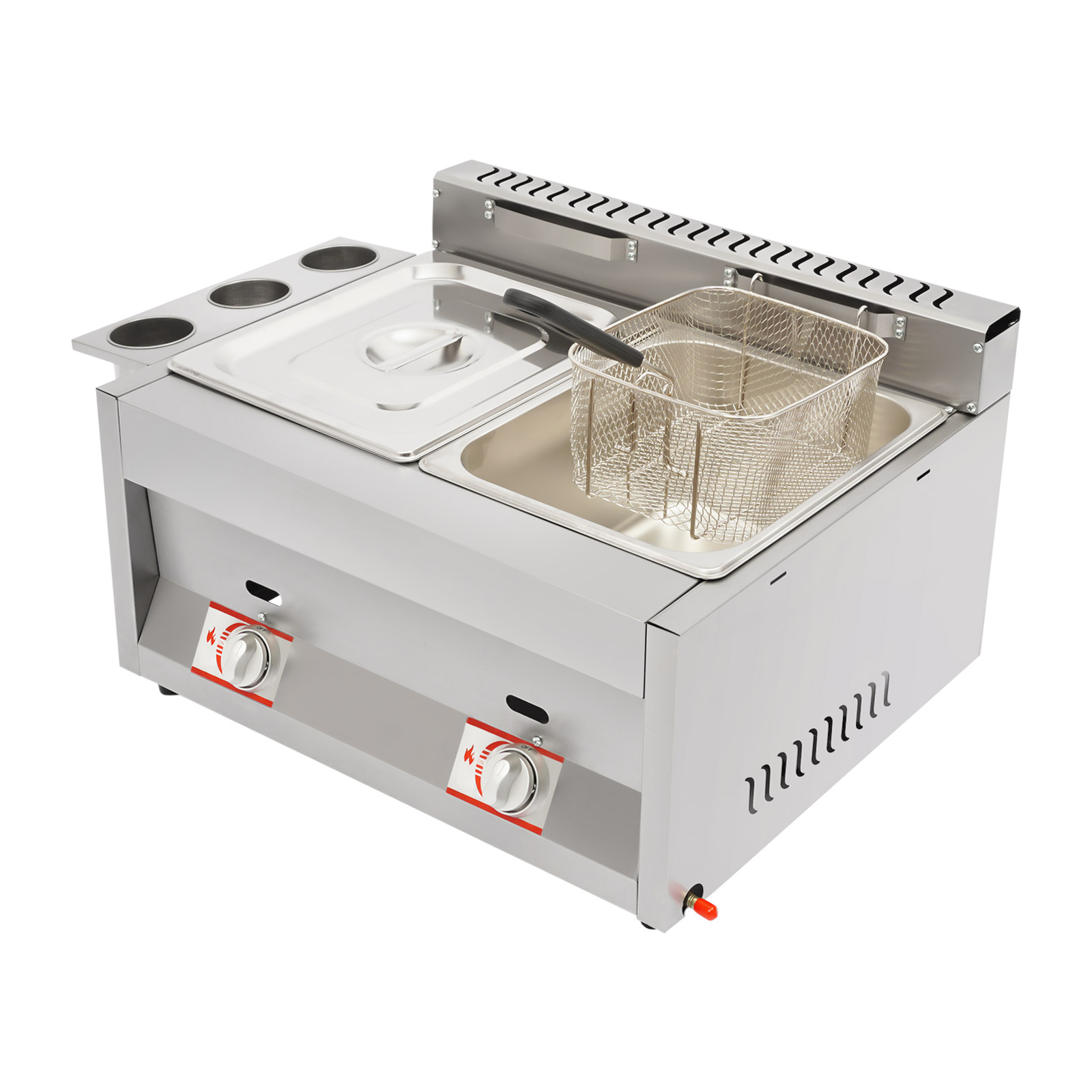 Food Snacks Catering - Gewerbliche Doppel-Fritteuse mit 2 Becken, 6,34