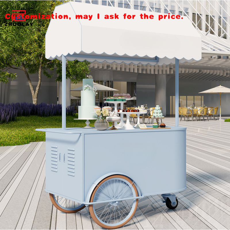 Food Sweet Snacks - Custom.Tragbarer Street Food Stand Mobiler Marktstandwagen