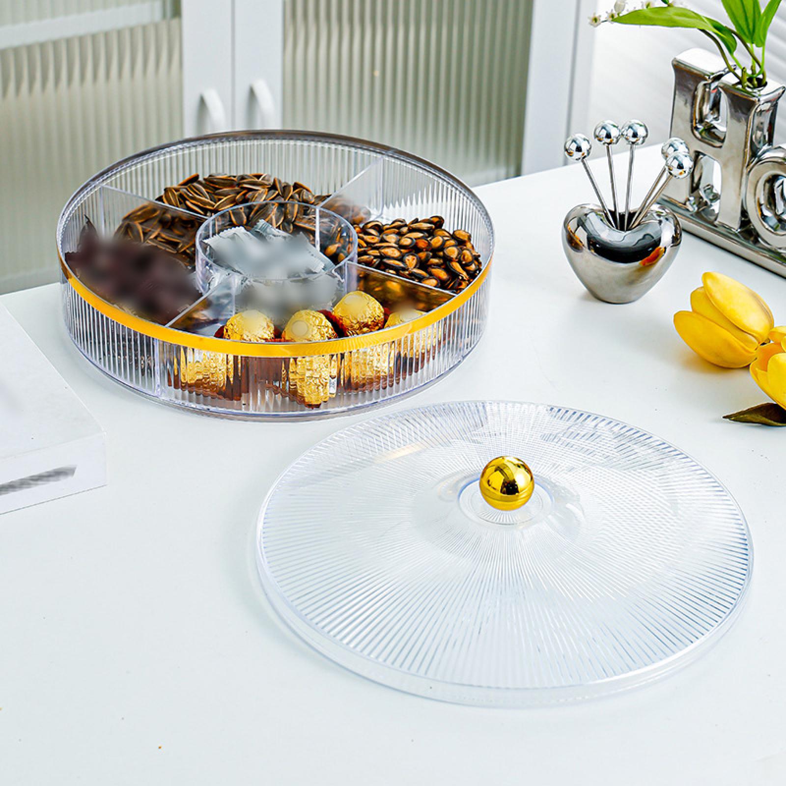 Food Sweet Snacks - Getrocknete-Früchte-Halterplatte, Dekorative Servierplatte mit Fächern, Lebensmittel-Aufbewahrungsbehälter
