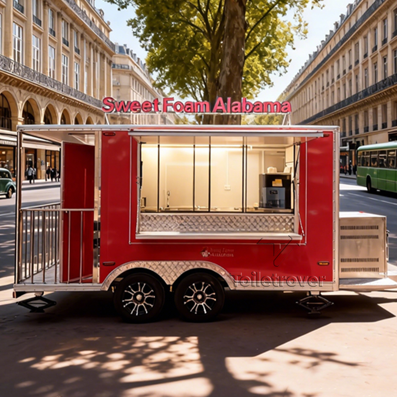 Food Sweet Snacks - Hochwertiger Süßer Snack-Foodtruck mit Kurvenform für