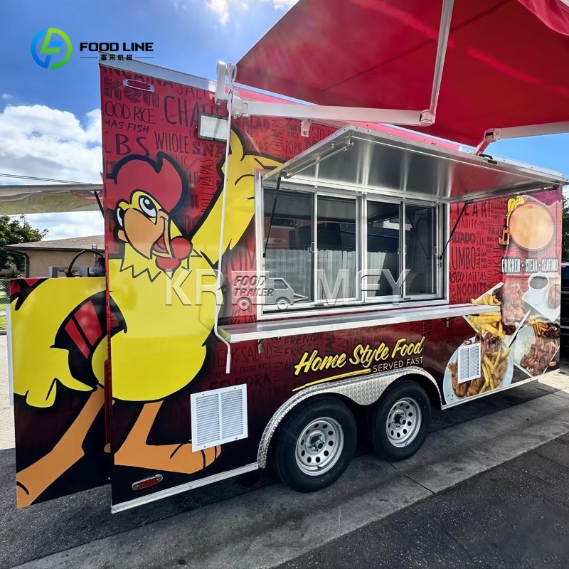 China Food Trailer Cart 4-Rad- – Food Snacks Catering Bewertung und Preis