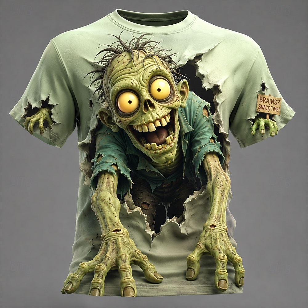 Herren Frühling Sommer 3D-Bedr – Zombie Snacks Bewertung und Preis