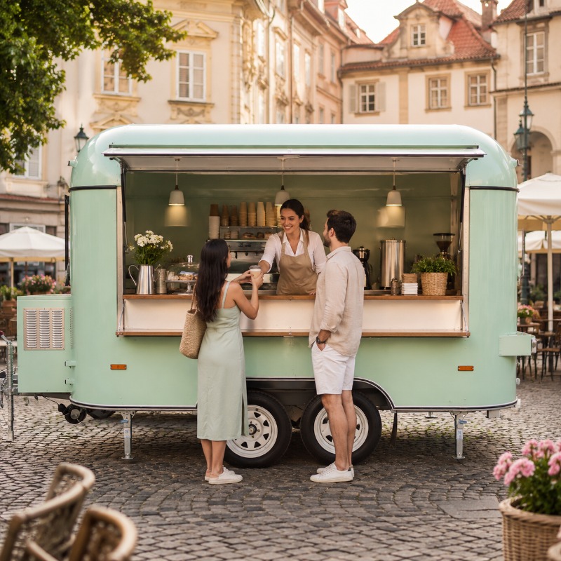Food Truck Anhänger Straßenver – Food Snacks Catering Bewertung und Preis