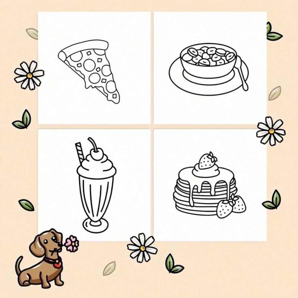 Malbuch mit Essen und Snacks,  – Food Snacks Coloring Book Bewertung und Preis