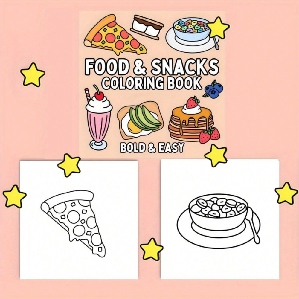 Malbuch mit Essen und Snacks,  – Food Snacks Coloring Book Bewertung und Preis
